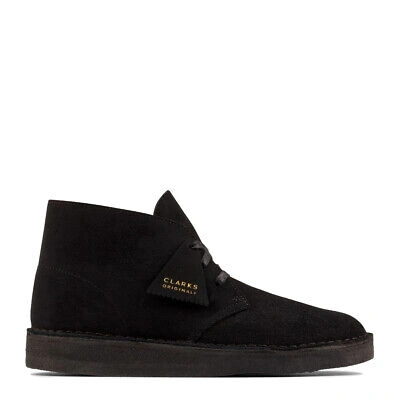 Pre-owned Clarks Originals Desert Coal Black Suede Shoes - Sale