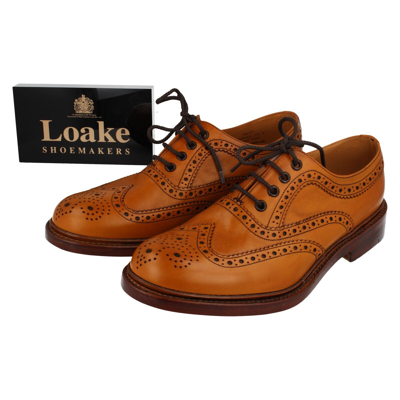 Pre-owned Loake Mens  Tan Leather Lace Up Brogues Shoes : Ashby