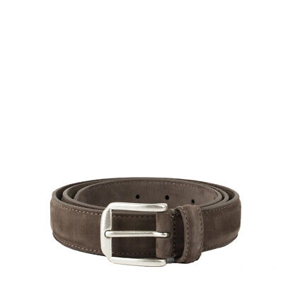 Pre-owned Anderson's Andersons A0014 Narrow Nubuck Belt Olive - Sale