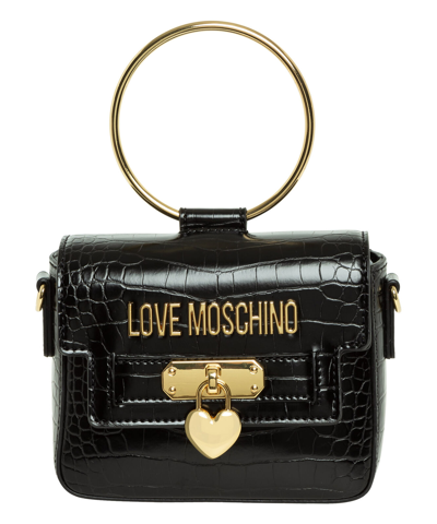 Pre-owned Moschino Love  Handbags Women Jc4072pp1flf0000 Black Small Lined Interior Bag