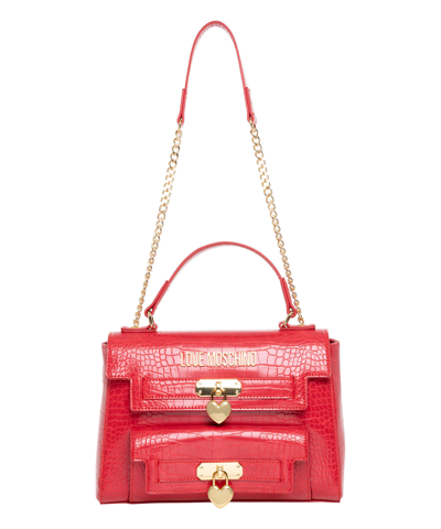 Pre-owned Moschino Love  Handbags Women Jc4200pp1flf0500 Red Lined Interior Medium Bag
