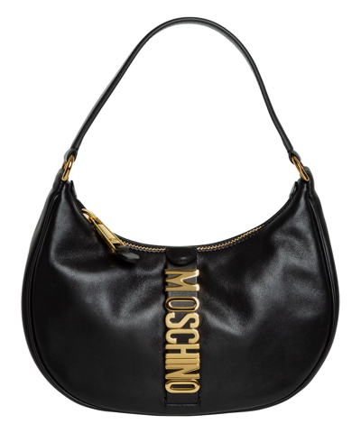 Pre-owned Moschino Hobo Bags Women 7a74728008555 Black Small Leather Straps Tote