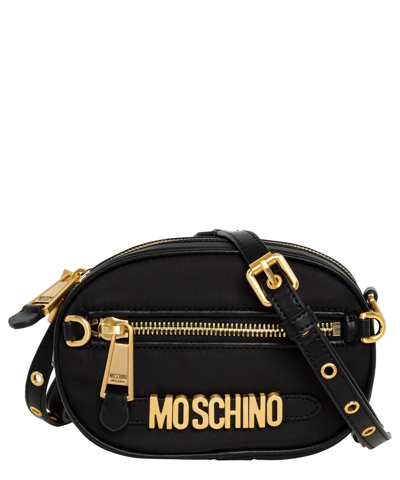 Pre-owned Moschino Crossbody Bags Women 2017 B741182021555 Black Small Leather Straps Bag