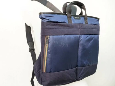 Pre-owned Paul Smith Bag - Bright Stripe Navy Convertible Tote & Backpack Rrp: £395