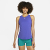Nike Women's Dri-fit One Luxe Standard Fit Tank Top In Blue
