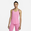 Nike Women's Dri-fit One Elastika Standard Fit Tank Top In Pink