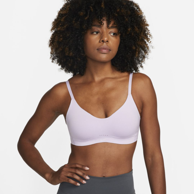 Nike Women's Alate Minimalist Light-support Padded Sports Bra In Purple