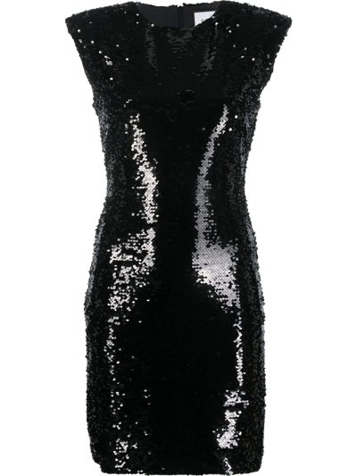Philipp Plein Sequin-embellished Sleeveless Dress In Black