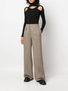 PALM ANGELS CHECKED WIDE-LEG TROUSERS