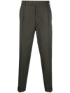 Pt Torino Charm-detail Tailored Trousers In Grün