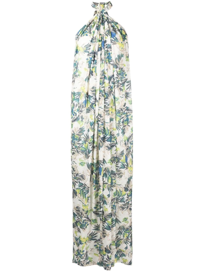Bambah Petra Tropical-print Maxi Dress In Green