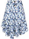 BAMBAH ASYMMETRIC FLORAL-PRINT SKIRT