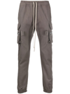 Rick Owens Drawstring-waist Cargo Trousers In Grau