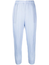 ISSEY MIYAKE PLISSÉ CROPPED TAPERED-LEG TROUSERS