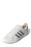 Adidas Originals Grand Court 2.0 Sneaker In White/ White/ Bliss Orange