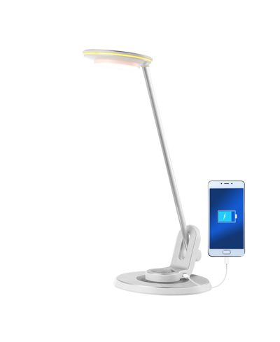 Jonathan Y Dixon Contemporary Adjustable Dimmable Usb Charging Led Desk Lamp In Black