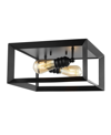 Jonathan Y Marfa Square 2-light Iron Modern Farmhouse Led Flush Mount