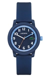 Lacoste Kids L.12.12 Light Navy Silicone Strap Watch 32mm Women's Shoes