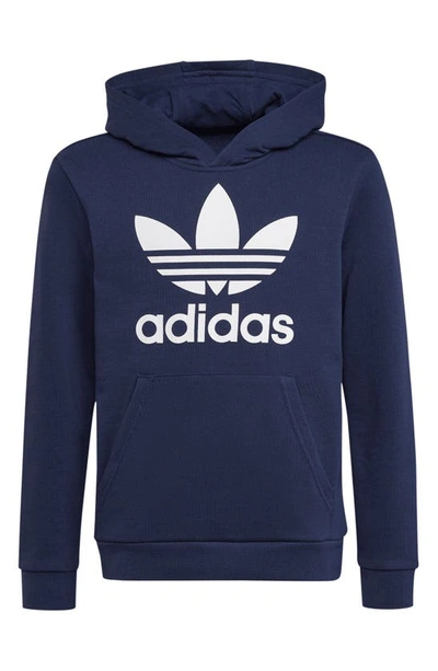 Adidas Originals Adidas Kids' Originals Trefoil Casual Pullover Hoodie In Blu