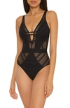 Becca Color Play One-piece Swimsuit In Black