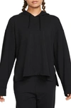 Nike Women's  Yoga Dri-fit Fleece Hoodie (plus Size) In Black