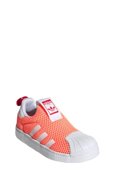 Adidas Originals Kids' Superstar 360 Sneaker In Beam Orange/white/vivid Red