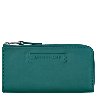 Longchamp Long Wallet With Zip Around  3d In Cyprès