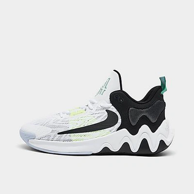 Nike Big Kids' Giannis Immortality 2 Basketball Shoes In White/black/barely Volt/grey Fog