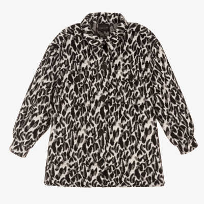 Marc Ellis Kids' Girls Grey Animal Print Jacket