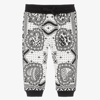 DOLCE & GABBANA BOYS BLACK BANDANA JOGGERS