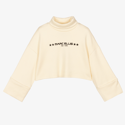 Marc Ellis Kids' Girls Ivory Cropped Sweatshirt