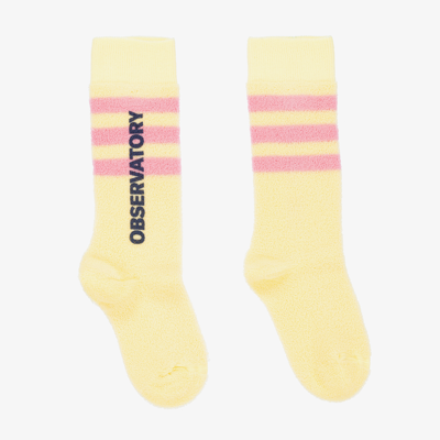 The Animals Observatory Babies' Yellow & Pink Cotton Socks