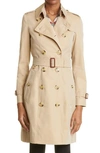 Burberry The Chelsea Heritage Double-breasted Cotton Trench Coat In Beige
