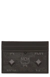 Mcm Portuna Mini Card Case In Dark Grey