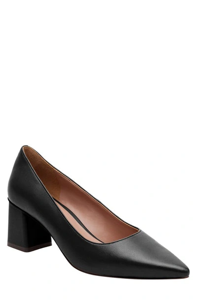 Linea Paolo Bilson Pointed Toe Pump In Black Nappa