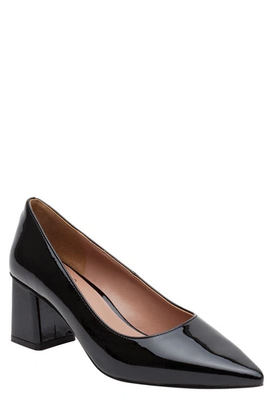 Linea Paolo Bilson Pointed Toe Pump In Black Patent
