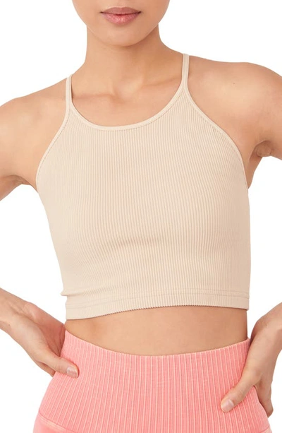 Free People Fp Movement Crop Run Tank In Sandshell