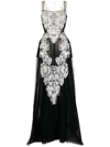 SAIID KOBEISY EMBROIDERED TULLE GOWN