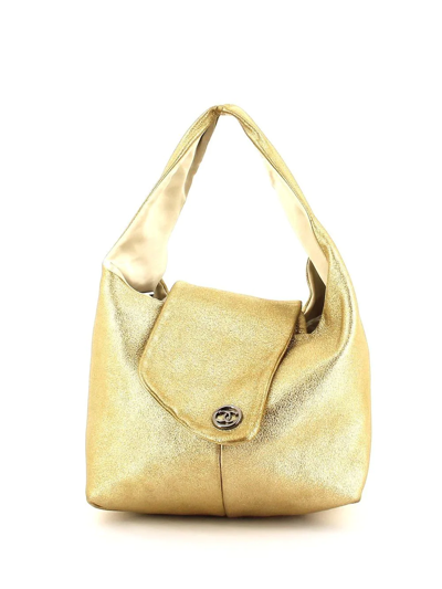 Pre-owned Chanel 2006 Cc-logo Tote Bag In Gold