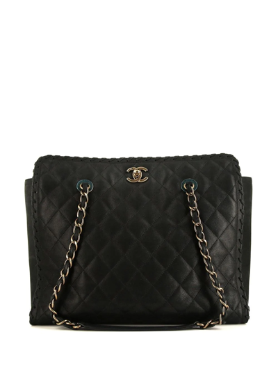 Pre-owned Chanel 2015 Grand Shopping Tote Bag In Black