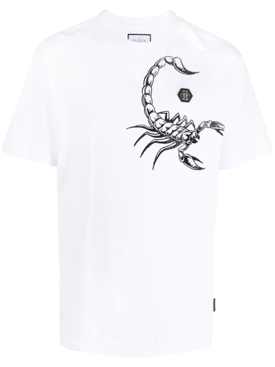 Philipp Plein Scorpion-print Short-sleeve T-shirt In White