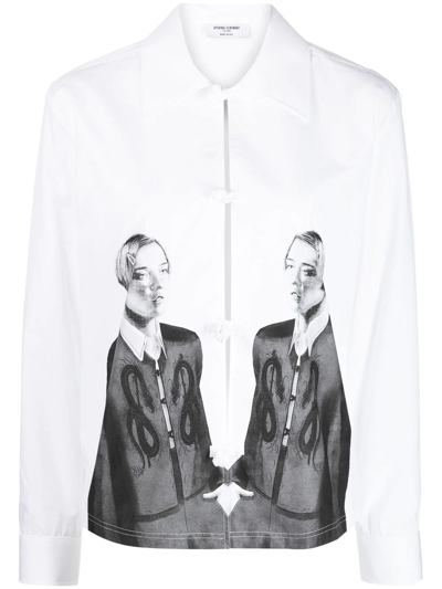 Opening Ceremony Graphic-print Cotton Shirt In White