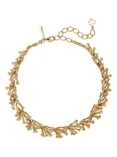 Oscar De La Renta Comet Embellished Necklace In Crystal