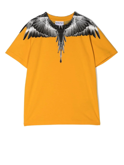 Marcelo Burlon County Of Milan Kids' Little Boy's & Boy's Travel Wings T-shirt In Yellow