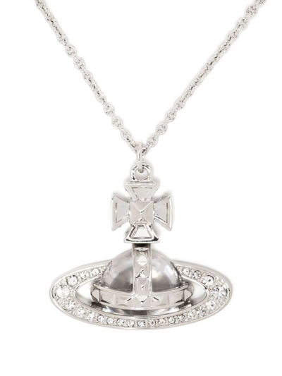 Vivienne Westwood Pina Orb Pendant Necklace In Silver