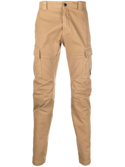 C.p. Company Lens-detail Cargo Trousers In Nude