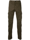 C.P. COMPANY LOGO-PATCH TAPERED CARGO TROUSERS
