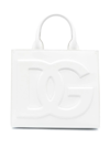 DOLCE & GABBANA EMBOSSED-LOGO LEATHER TOTE BAG