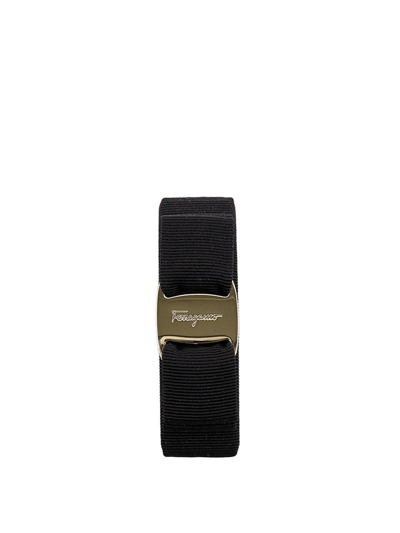 Ferragamo Vara Logo Detailed Hair Clip In Black