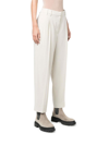 Brunello Cucinelli High-waisted Tailored Trousers In Ivory